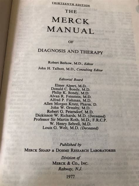 The merck manual of diagnosis and therapy. - La pubblicistica nel periodo della scapigliatura.
